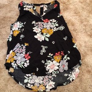Floral blouse tank top